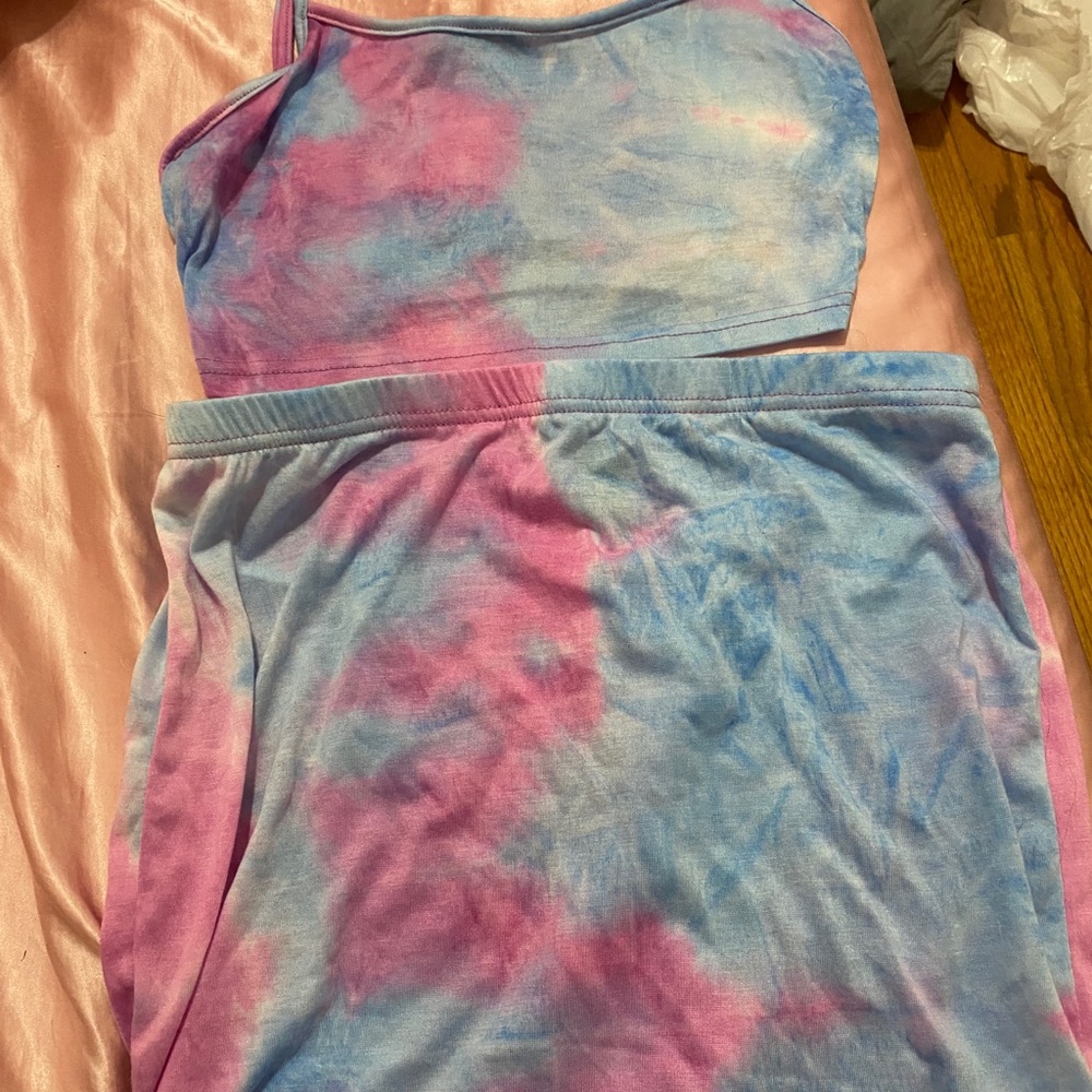 shein tie dyed set